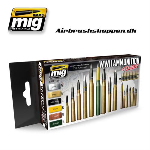 A.MIG-7124 WWII AMMUNITION COLORS 6x17 ml